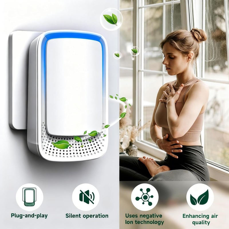 JOSTART Plug In Air Ionizer Purifier for Home (4 Pack), Negative Ion Generator, Quiet Air Freshener for Bedroom, Office, Kitchen, Portable Air Filter, Mini Air Cleaner - Image 2